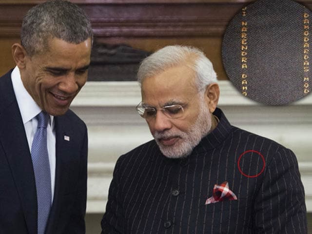 Photo : Going One, Two, Three, Sold! : Prime Minister Modi's Pinstripe Suit Auctioned Off