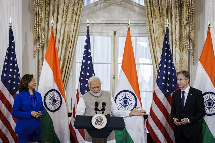 PM Modi US Visit: उपराष्ट्रपति कमला हैरिस द्वारा आयोजित लंच में शामिल हुए प्रधानमंत्री मोदी