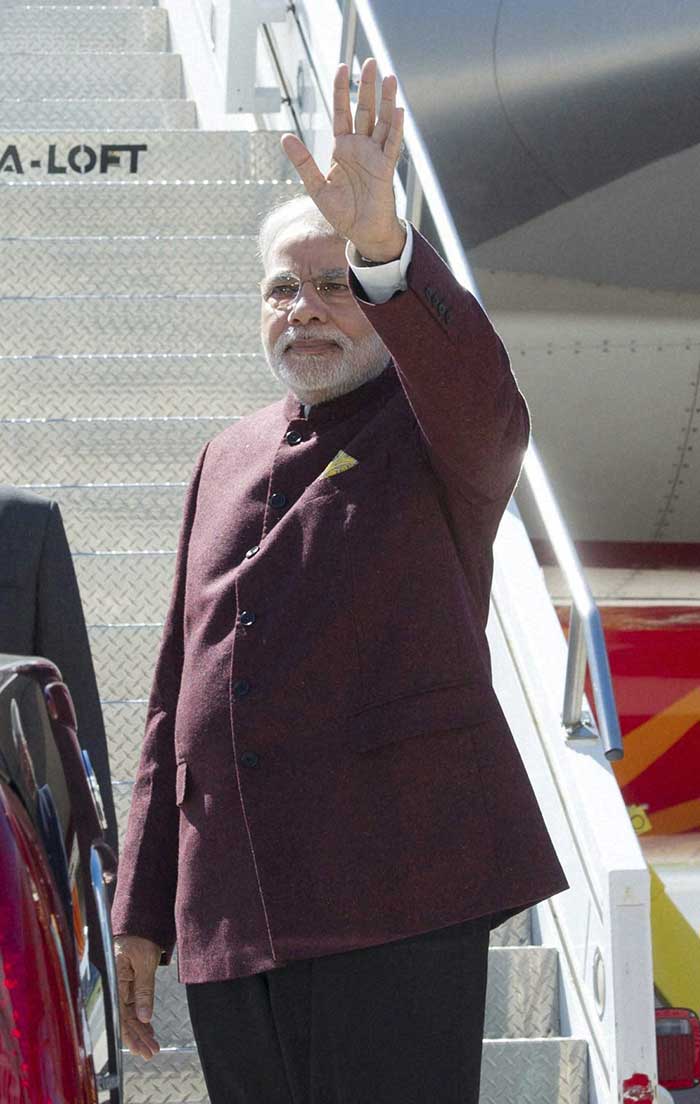 Describing America as India's "natural global partner", Prime Minister Narendra Modi arrived in New York on Friday on a five-day visit to the US, holding out an assurance that India is "open and friendly" for business and innovations.