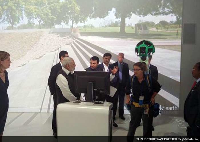 Google gives a tour to Prime Minister Narendra Modi of four critical projects and their value for Digital India.