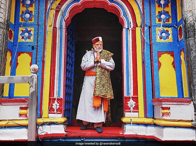 Photo : Ahead Of Last Phase Of Polling, PM Modi Visits Kedarnath, Meditates In Cave