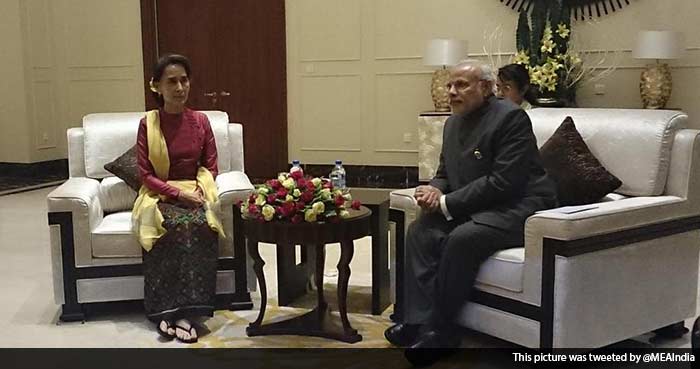 PM Modi meets pro-democracy leader Aung San Suu Kyi