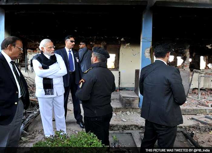 5 Pics: PM Narendra Modi Visits Pathankot Base