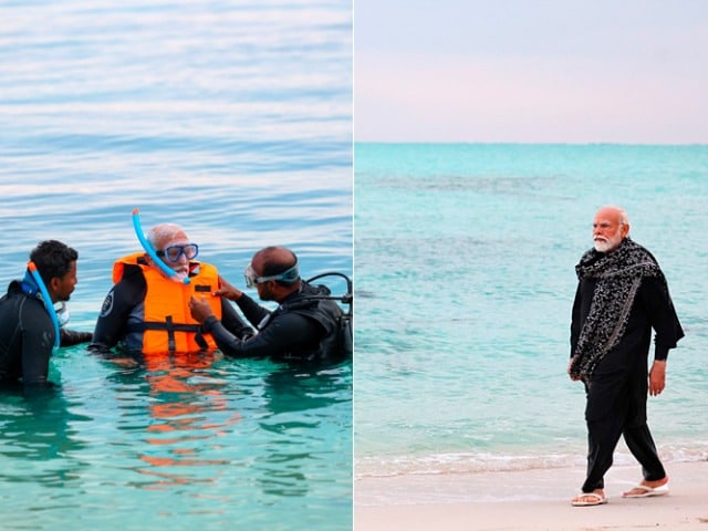 Photo : प्रधानमंत्री मोदी ने लक्षद्वीप आइलैंड पर लिया स्नॉर्कलिंग का आनंद, देखें पीएम के दौरे की शानदार तस्वीरें
