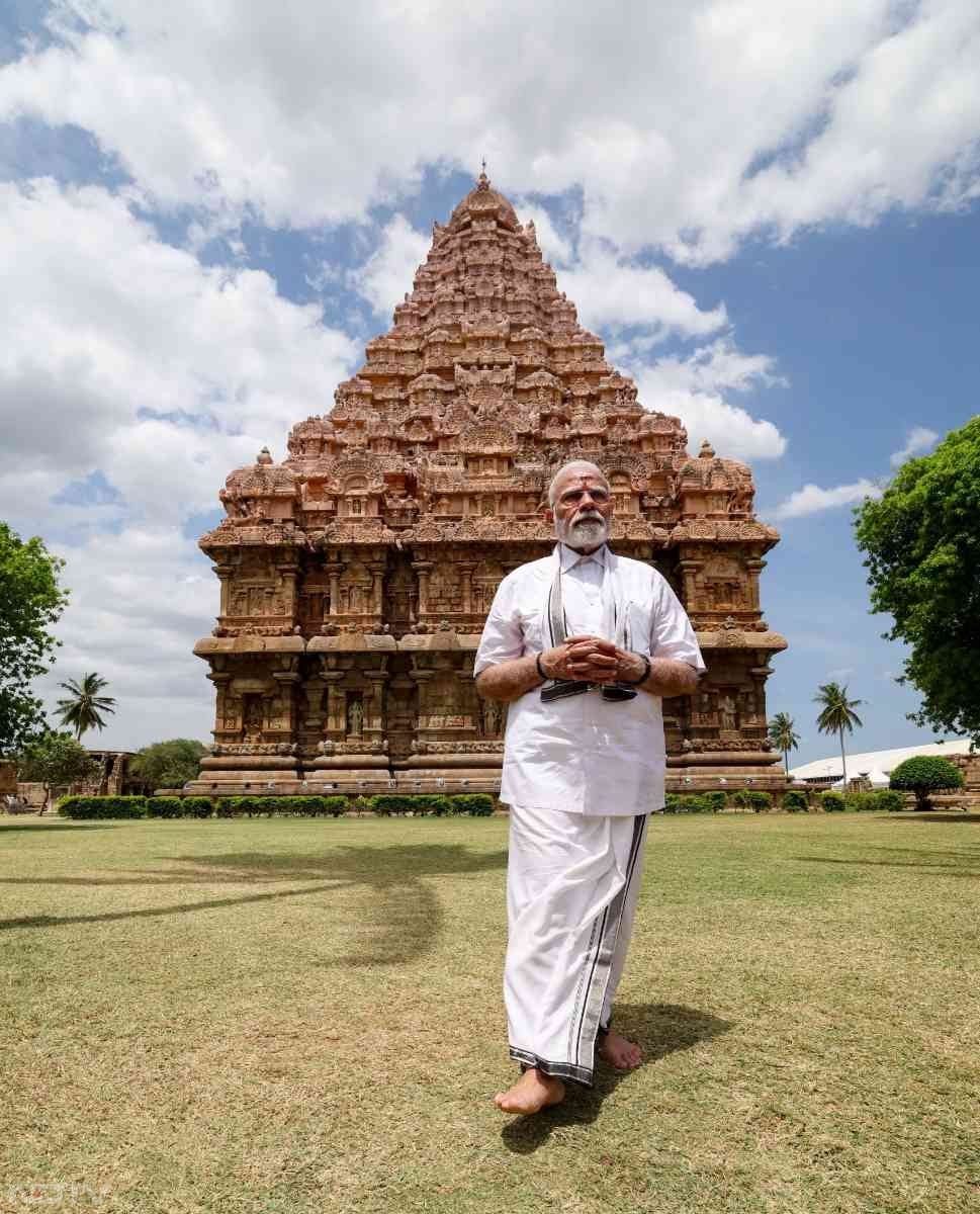 PM Modi तमिलनाडू के Gangaikonda Cholapuram मंदिर में.