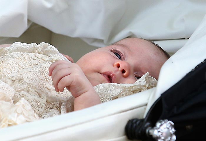 Britain\'s Princess Charlotte Christened in Second Outing