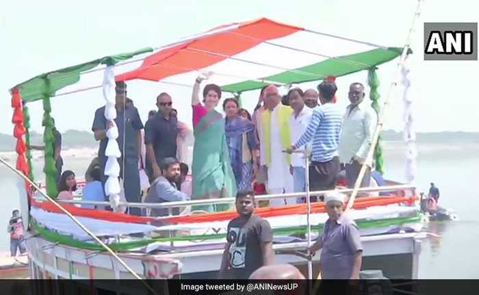 लोकसभा चुनाव 2019: प्रियंका गांधी ने प्रयागराज से शुरू की 'गंगा यात्रा', देखें तस्वीरें...