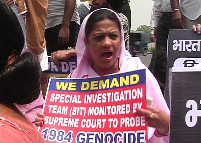 1984 riots case: Protest near Parliament against Sajjan Kumar\'s acquittal
