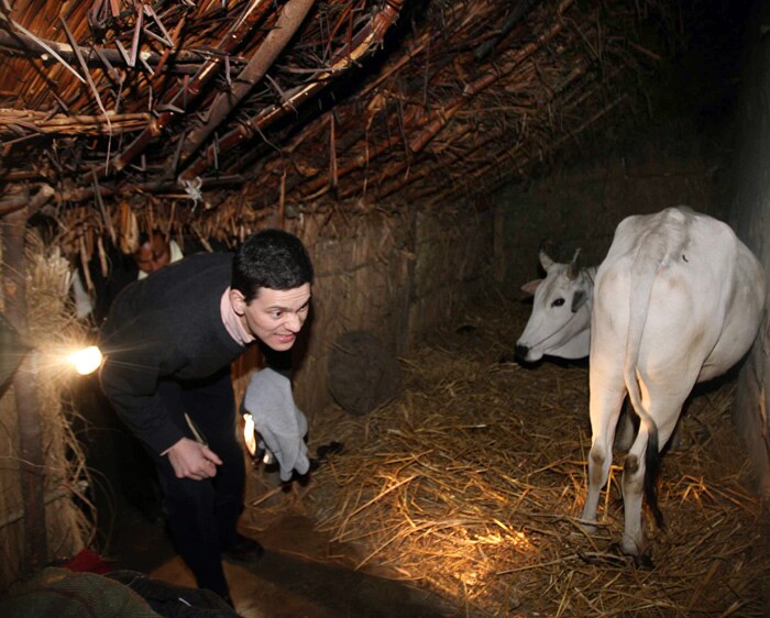 In January 2009, Rahul got his friend British Foreign Secretary David Miliband to spend a night with him in a Dalit woman's hut at Simara village in Uttar Pradesh. The village falls under the Amethi Parliamentary constituency represented by Rahul Gandhi. (Photo: AFP)