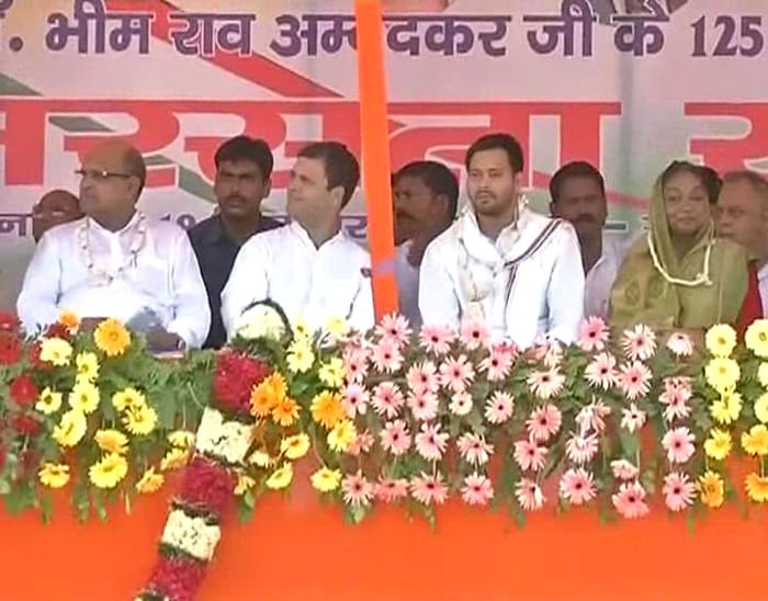 Congress Vice President Rahul Gandhi at a Rally in Bihar