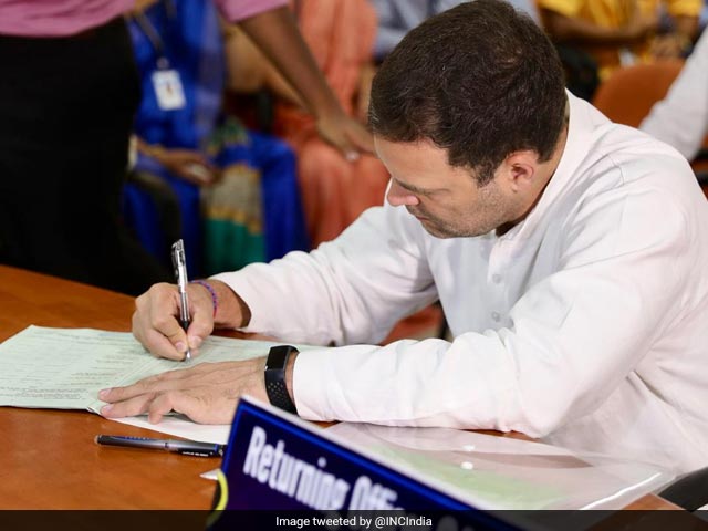 Photo : Rahul Gandhi Files Nomination From Wayanad For 2019 Elections: In Pictures