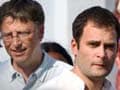 Photo : Bill Gates visits Amethi with Rahul Gandhi