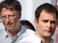 Bill Gates visits Amethi with Rahul Gandhi