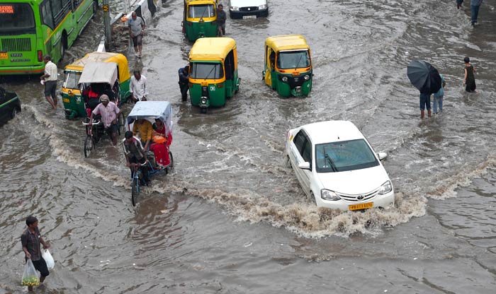 Heavy Rain Across North India, Waterlogging in Delhi