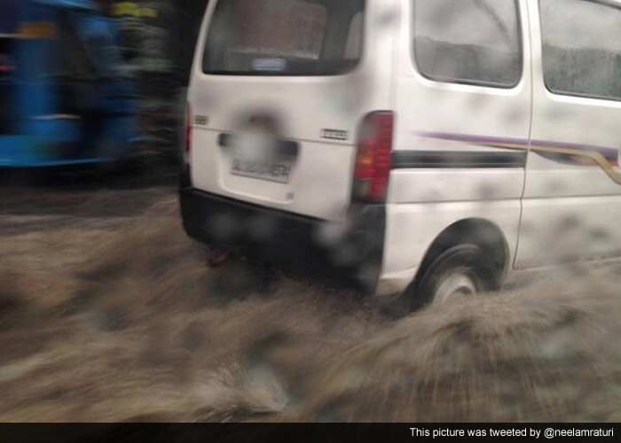 Within a few minutes of rain, Delhi's roads became water-logged as pointed out by this Twitter user.