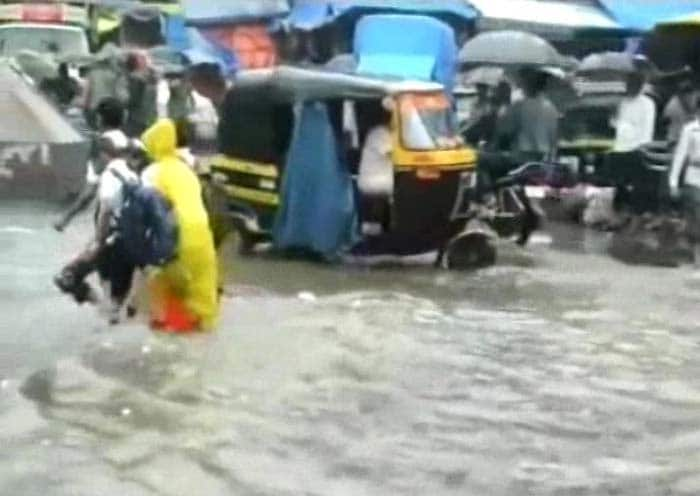 Road and rail traffic has been affected in Mumbai since morning, hitting the office-bound commuters.