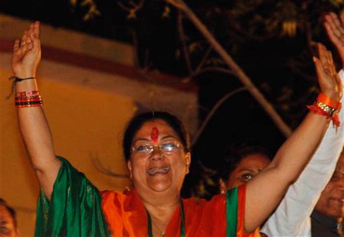 After the BJP's splendid performance in Rajasthan Assembly elections, Vasundhara Raje was elected as the leaders of the party's legislature party by her 162 MLAs. After the BJP's splendid performance in Rajasthan Assembly elections, Vasundhara Raje was elected as the leaders of the party's legislature party by her 162 MLAs.