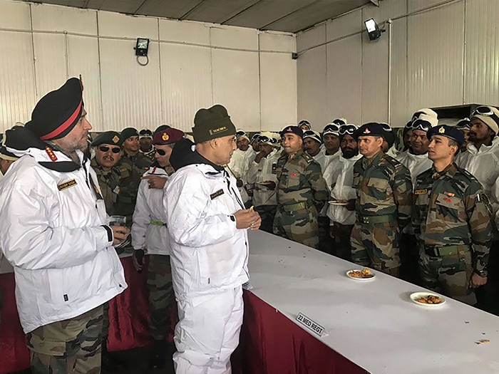 Rajnath Singh's First Visit As Defence Minister To Siachen Army Base