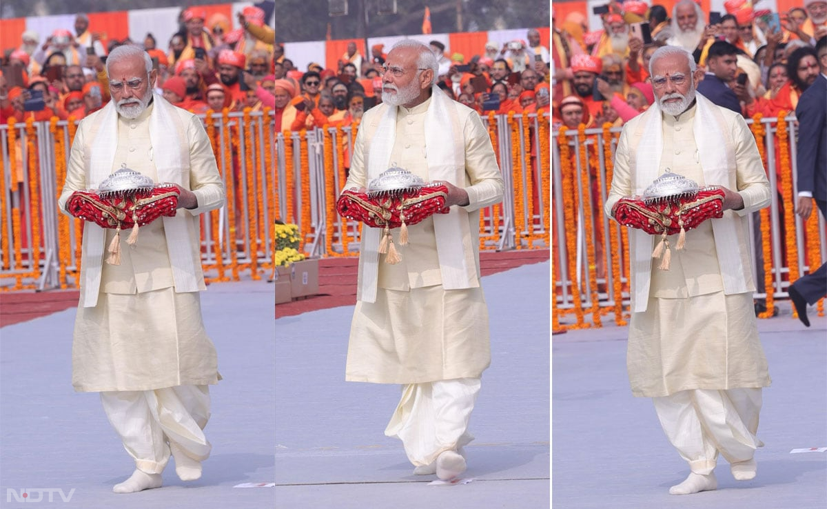 Ram Lalla Idol Consecrated At Ram Mandir As PM Modi Performs \'Pran Prathistha
