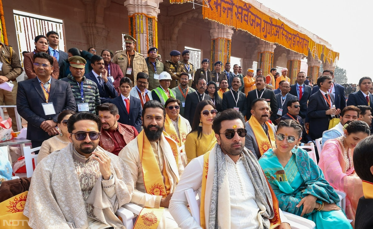 Several film stars and Bollywood celebrities also attended the mega consecration ceremony led by PM Modi at the newly-constructed Ram Temple in Ayodhya.