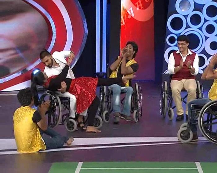 Ranveer and Sourav also broke into a jig with the specially-abled children.