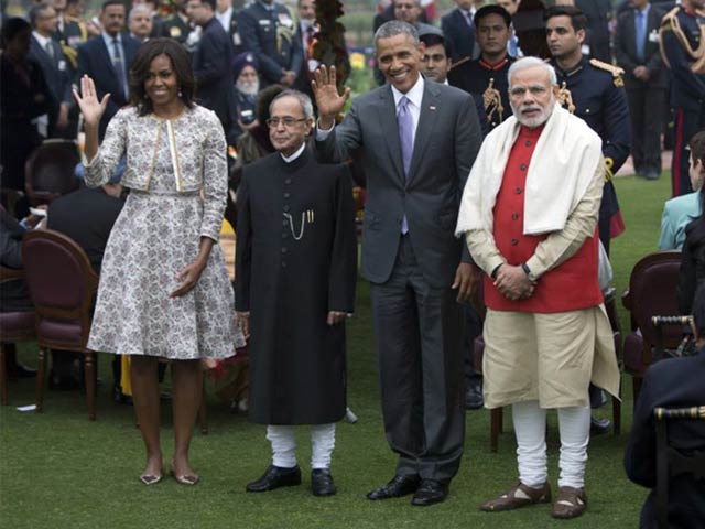 Tea for the Obamas at Rashtrapati Bhavan