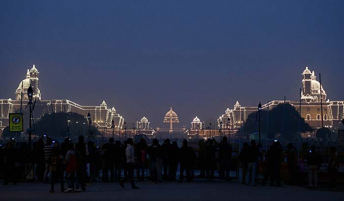 India Illuminated on the Eve of  66th Republic Day Celebrations