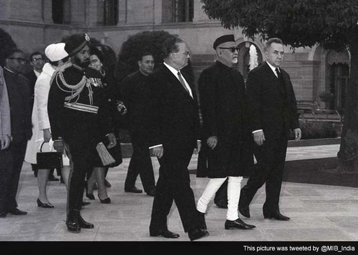 President JB Tito of Yugoslavia at the Rashtrapati Bhawan on 26 January, 1968.