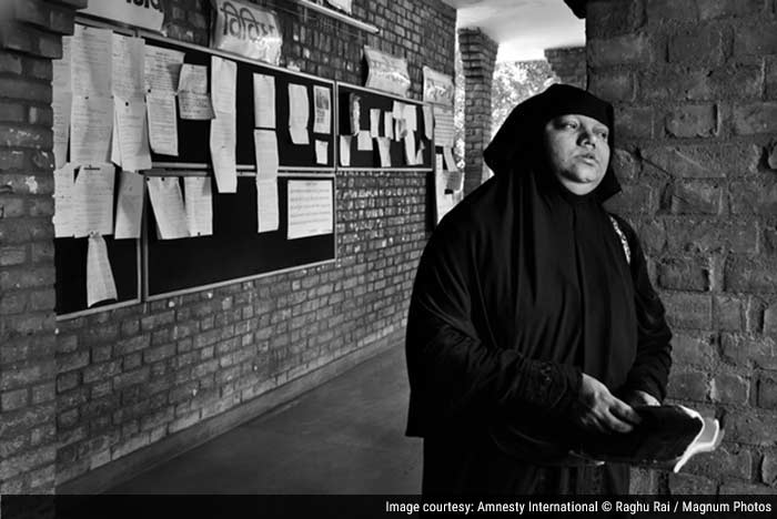 A patient at Sambhavna Clinic, which runs free clinics for survivors of the gas leak.