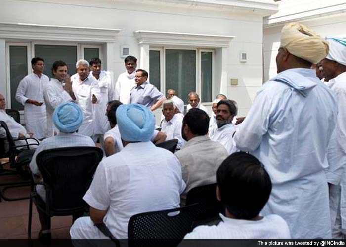 Rahul Gandhi Meets Farmers Ahead Of His Mega Rally On Sunday