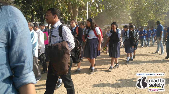 Students from different schools and colleges joined the walkathon held in order to raise awareness about road safety among youngsters and spread the message of #NeverDrinkAndDrive.