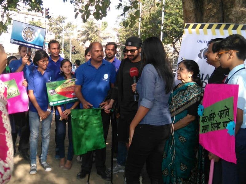 'Life just comes at 100 times the speed when a road accident is happening. All I can say is be safe, wear your guards, helmet, and seat belts. These are rules for our safety and I hope everyone adheres to it' said television actor Karan Veer Mehra, who flagged off the event.