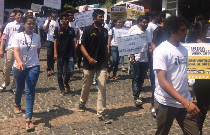 In Pics: Bengaluru Students Do Walkathon To Spread Awareness On Road Safety