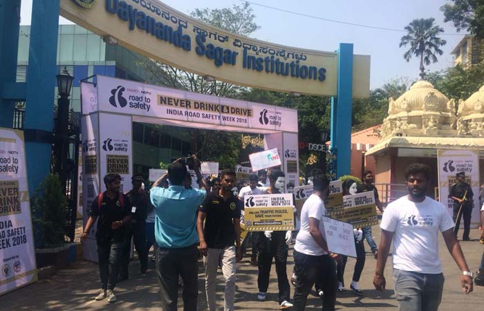 In Pics: Bengaluru Students Do Walkathon To Spread Awareness On Road Safety