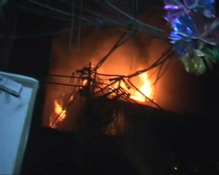 Fire at Sadar Bazar in Delhi