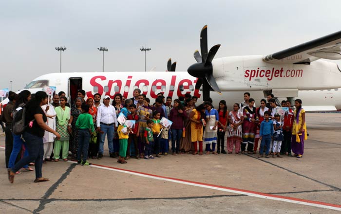 All of us have dreamt about flying, but this gets realised for a few... So, NDTV India, with Spicejet, took over 60 people on the first flight of their lives... a flight of their dreams...