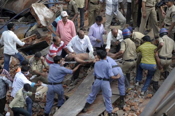 Three-storey hotel building collapses in Secunderabad
