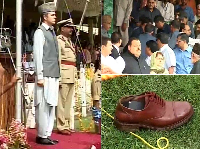 On August 15, at the Independence Day celebrations a shoe was hurled at Jammu and Kashmir Chief Minister Omar Abdullah by a suspended police officer. However, the shoe did not hit the Chief Minister.