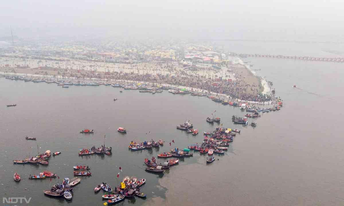 त्रिवेणी संगम पर इस साल भी साइबेरियन पक्षियों का बड़ा दल पहुंच गया है. माघ मेला 44 दिनों का धार्मिक आयोजन है.