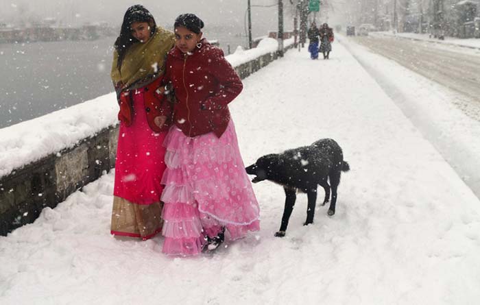 Large parts of the Valley are reeling under darkness as electricity has taken a hit due to the snowfall.