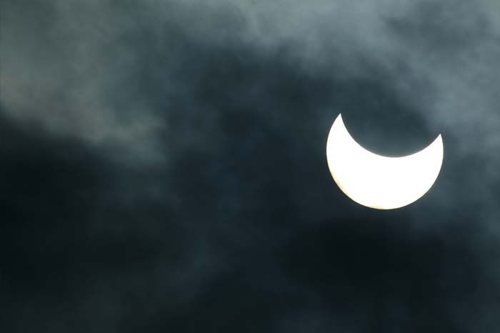 Eclipse in the backdrop of the pyramids