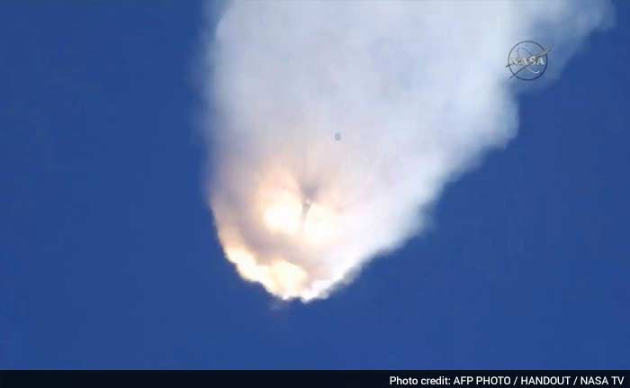 The Falcon 9 exploded minutes after liftoff from Cape Canaveral in Florida.