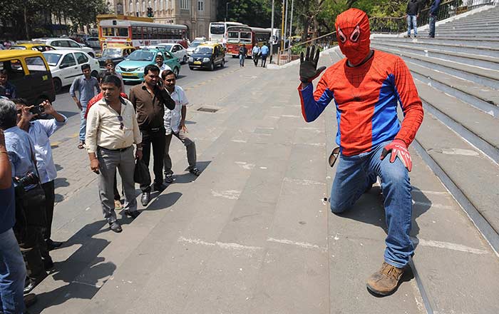 A \'Spiderman\' is contesting elections in Mumbai