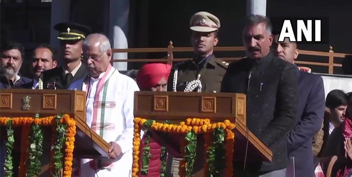 सुखविंदर सिंह सुक्खू ने ली हिमाचल प्रदेश के नए मुख्यमंत्री पद की शपथ
