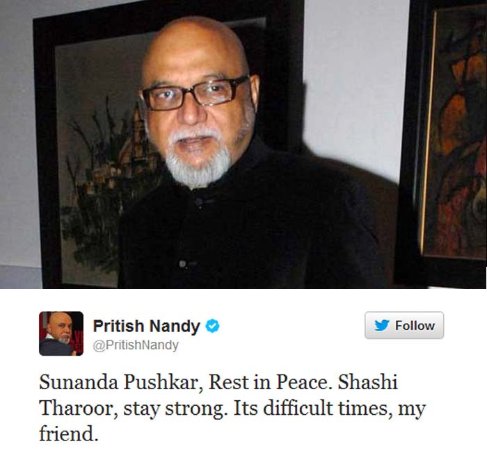 Sunanda Pushkar Tharoor found dead; condolences pour in on Twitter