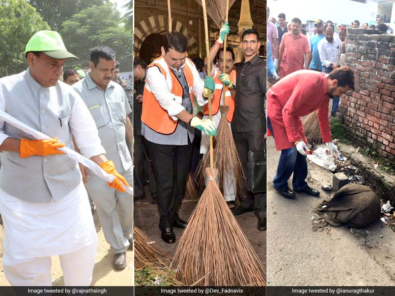 Photo : In Pics: How Leaders And People Across India Participated In #SwachhtaHiSeva Campaign