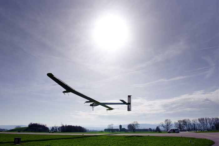 The Solar Impulse reached an altitude of 5,500 feet. (AP Image)