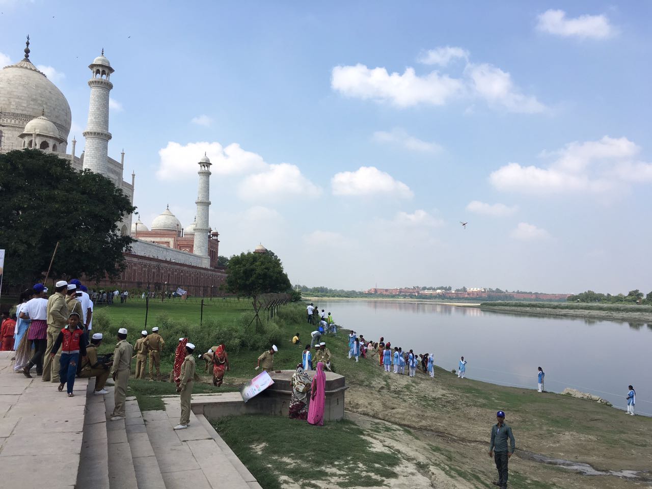 The Taj Mahal was cleaned as part of a Swachhta drive across cities in India.