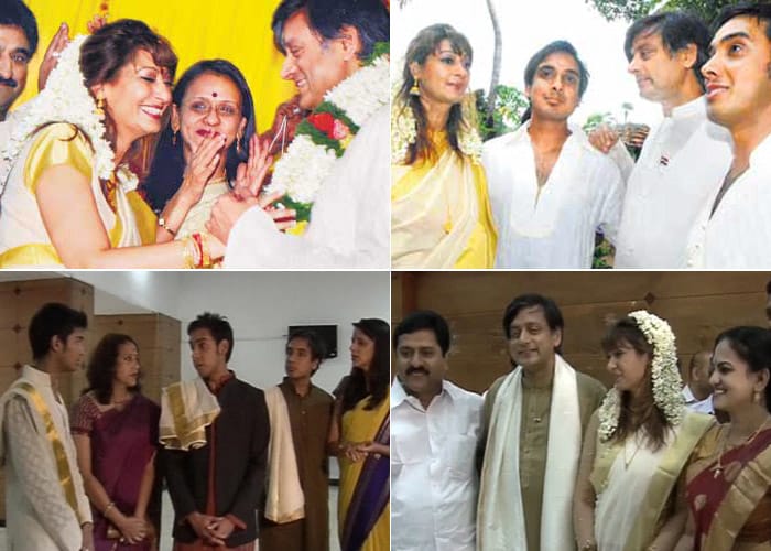 "Amma, welcome to the family," these words by Tharoor's son Kanishk and Ishan moved Sunanda Pushkar to tears, soon after her marriage on Sunday.