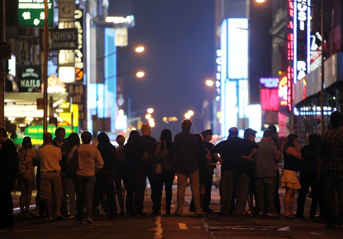 In December, the police closed Times Square for nearly two hours as they investigated a suspiciously parked van, delaying the rehearsal of the New Year's ball drop. However, the van turned out to contain nothing but clothing. (AFP Photo)